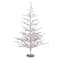3ft. Pre-Lit Silver Tinsel Twig Artificial Christmas Tree, Warm White LED Lights